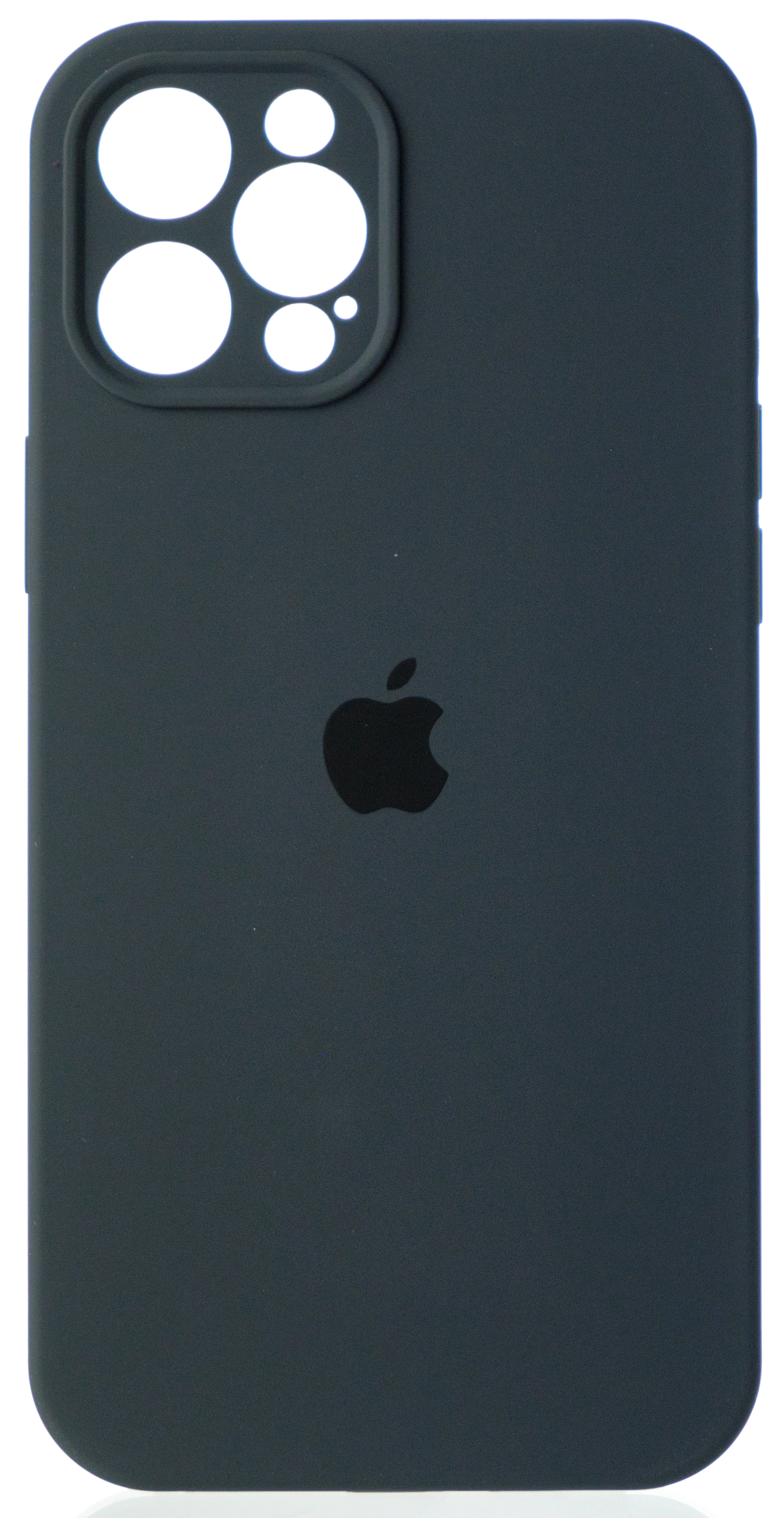 Чехол Silicone Case полная защита для iPhone 12 Pro Max темно-серый в Тюмени